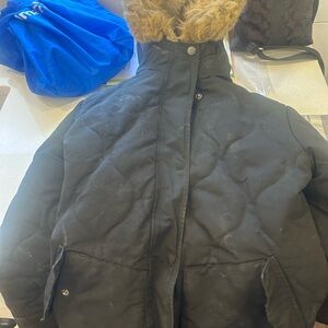 Lylas Jacket with Faux Fur Collar